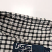 Chemise Polo Ralph Lauren XL Yarmouth Carreaux Noir Blanc Coton Logo Noir
