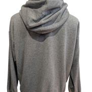 ➜ Sweat à Capuche Adidas Vintage - Grand Logo Brodé - Gris - Taille 40 (M/L)