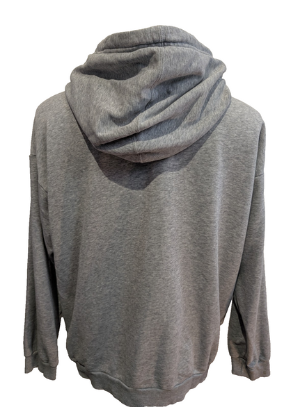 ➜ Sweat à Capuche Adidas Vintage - Grand Logo Brodé - Gris - Taille 40 (M/L)