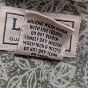 Chemise hawaïenne L.L.Bean vert kaki manches courtes taille L #666 hawaienne