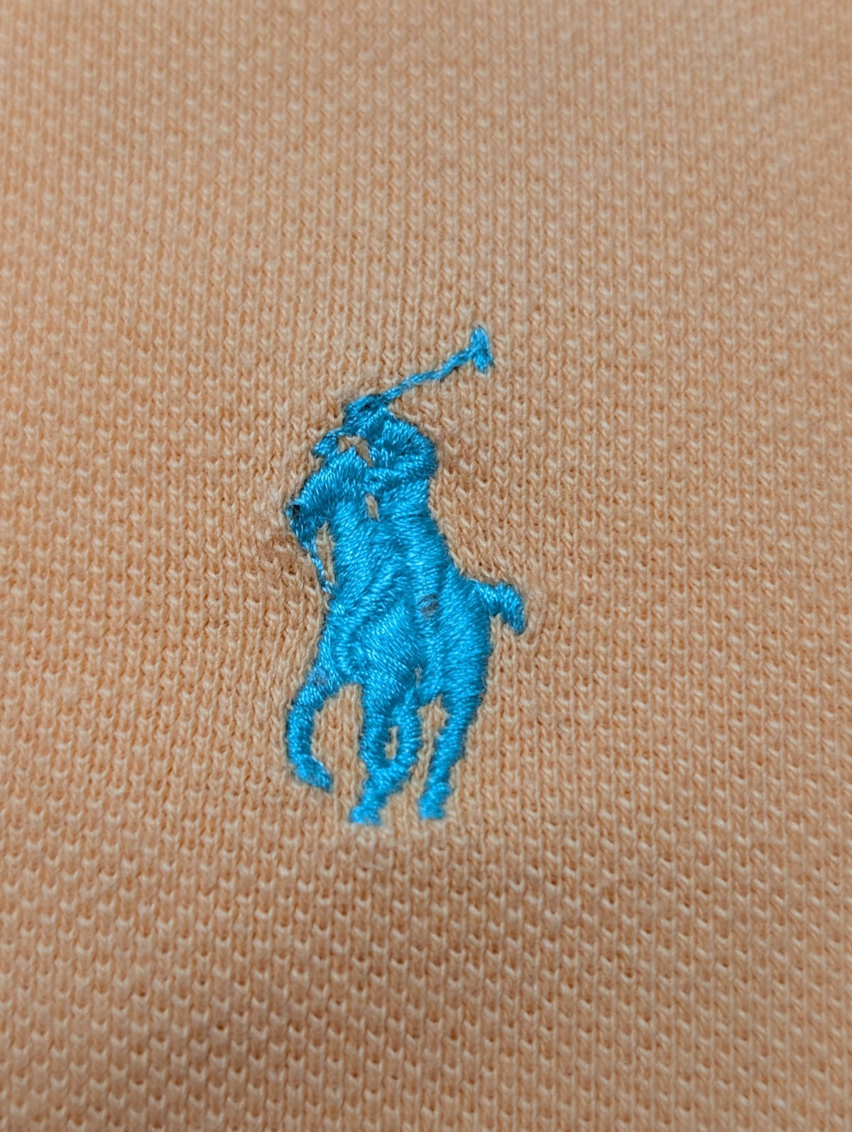Polo manches courtes Polo Ralph Lauren XL orange pêche logo bleu coton