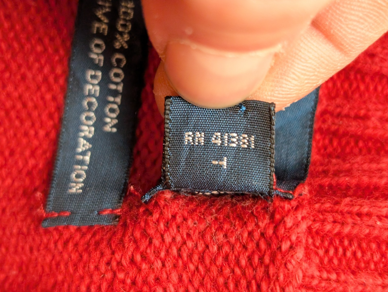 Pull POLO RALPH LAUREN Homme XL Rouge Col Rond Maille Chaude Logo Marine
