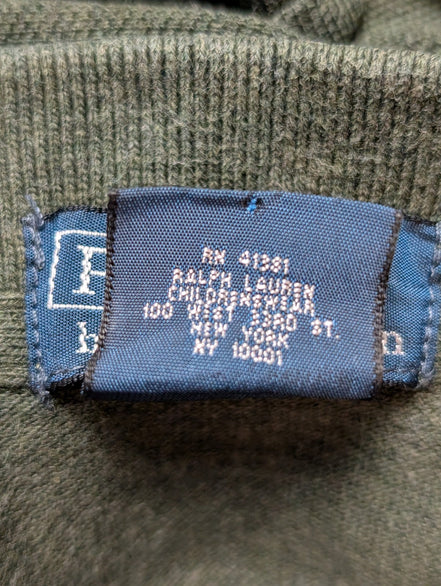 Polo manches courtes Polo Ralph Lauren kaki logo bleu taille XL 18-20 (S)