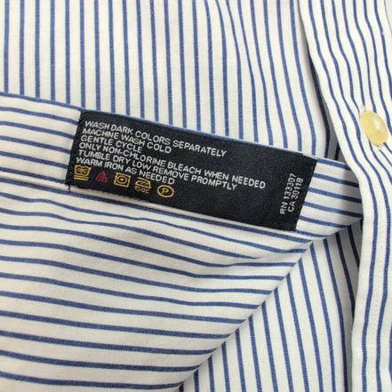 Chemise Nautica Classic Fit L Ocean Washed Rayures Bleues Coton