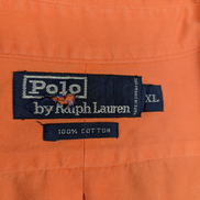 Chemise Polo Ralph Lauren orange deux poches sans logo taille XL #2816