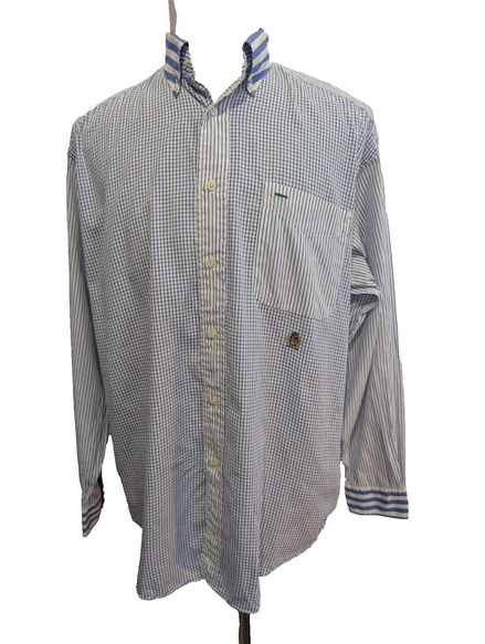 ⛵ CHEMISE TOMMY HILFIGER VINTAGE M RARE COUPE OVERSIZE XL LOGO OR