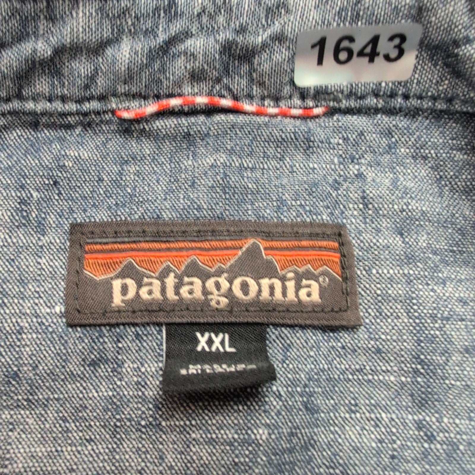 Chemise Patagonia Western XXL Bleu Marine Chanvre Coton Vintage Rare Mch courtes