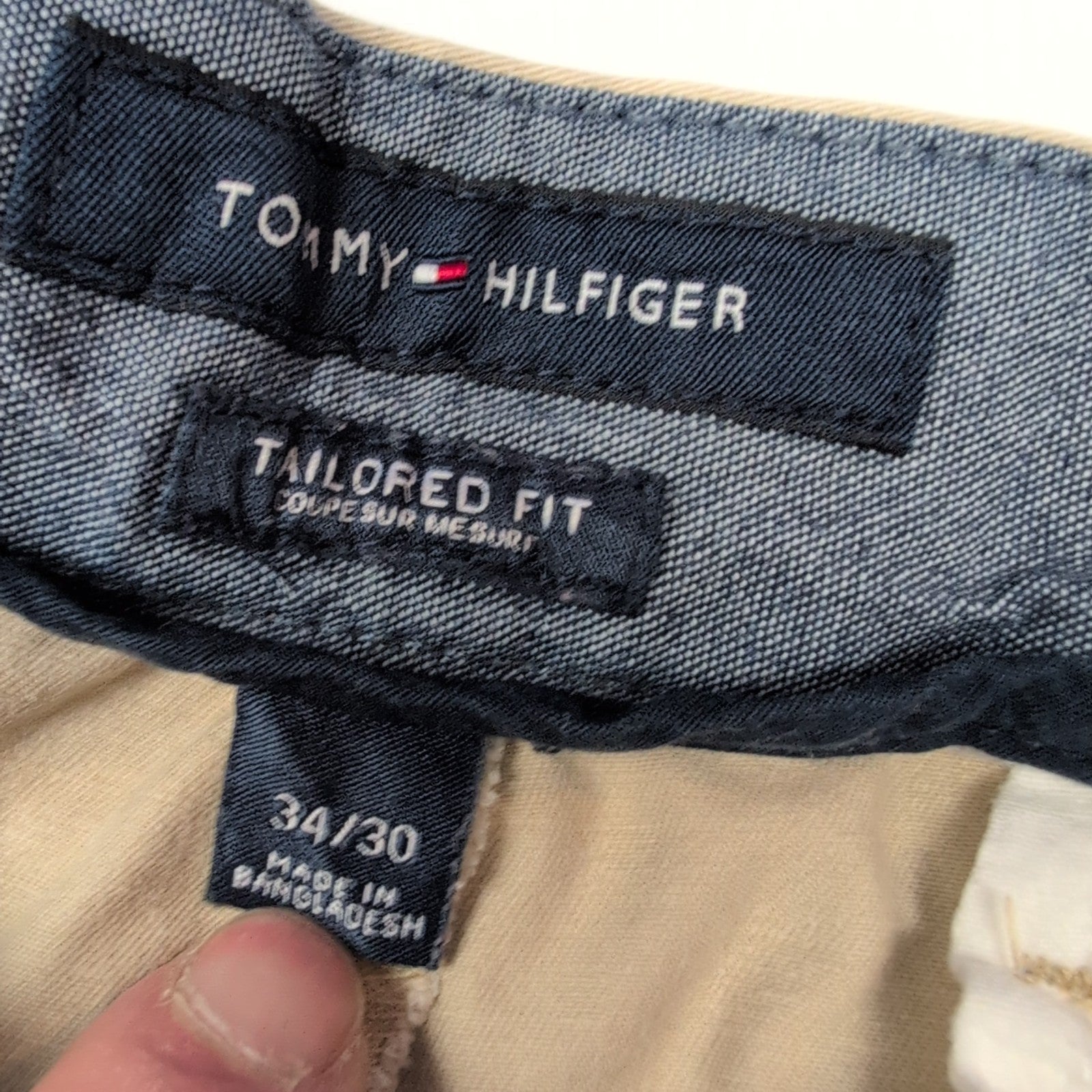 Pantalon chino Tommy Hilfiger beige stretch taille W34xL30 FR44 #48ct