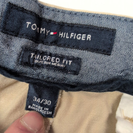 Pantalon chino Tommy Hilfiger beige stretch taille W34xL30 FR44 #48ct