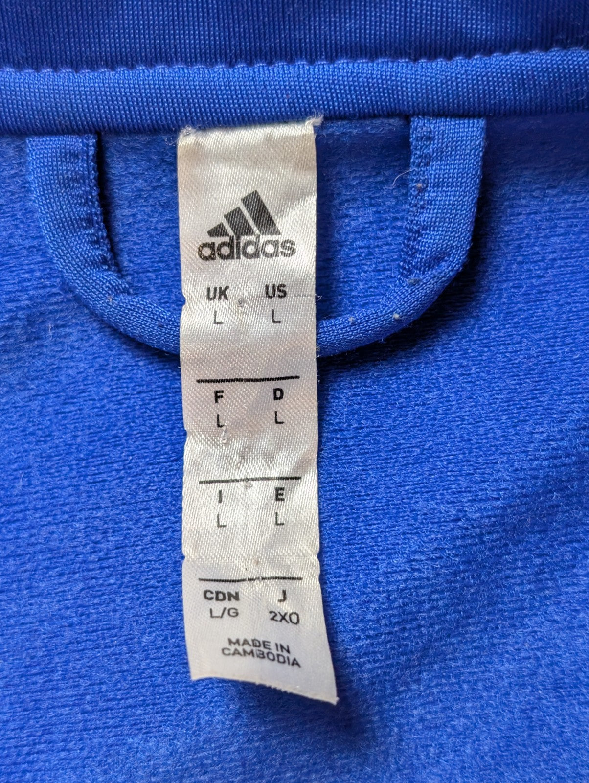 Veste Adidas Bleue Taille L Coupe Longue Sportswear Training Zippée - BEG