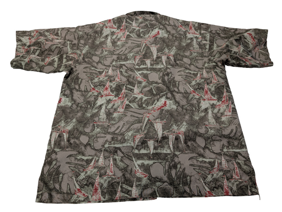 Chemise hawaïenne Bill Blass manches courtes voilier taille L #718 hawaienne
