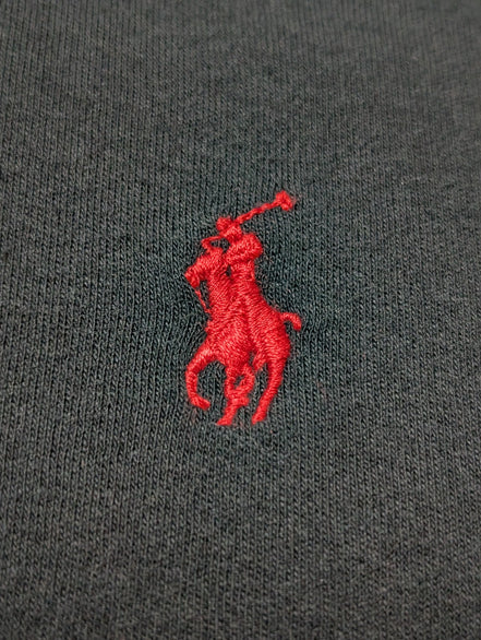 Polo manches courtes Polo Ralph Lauren XL noir uni logo rouge coton