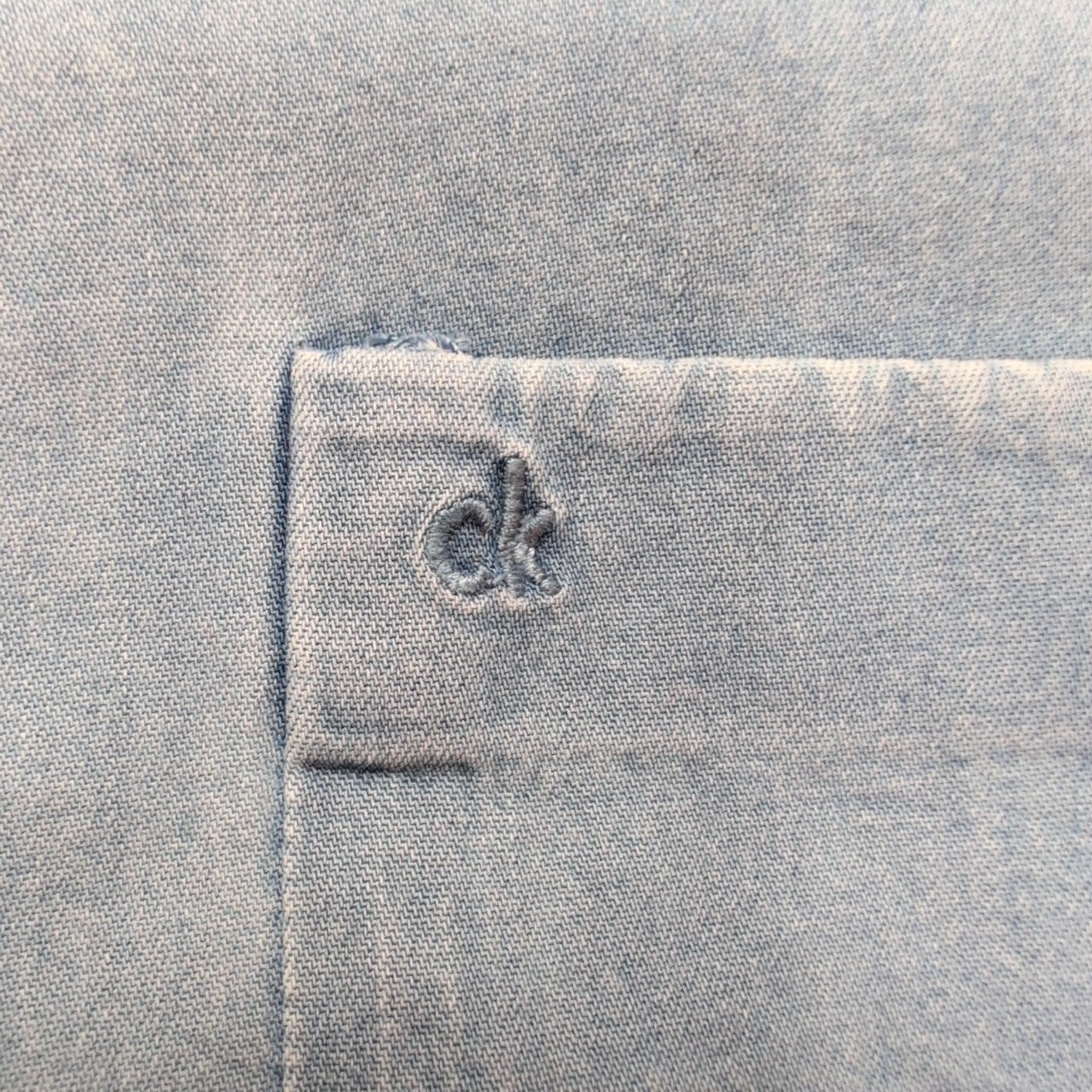 Chemise Calvin Klein bleue jean slim fit taille M #205e