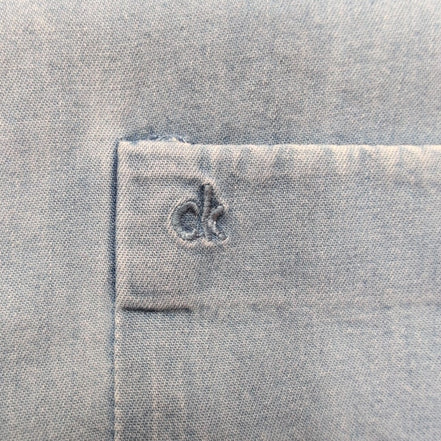 Chemise Calvin Klein bleue jean slim fit taille M #205e