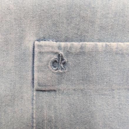 Chemise Calvin Klein bleue jean slim fit taille M #205e