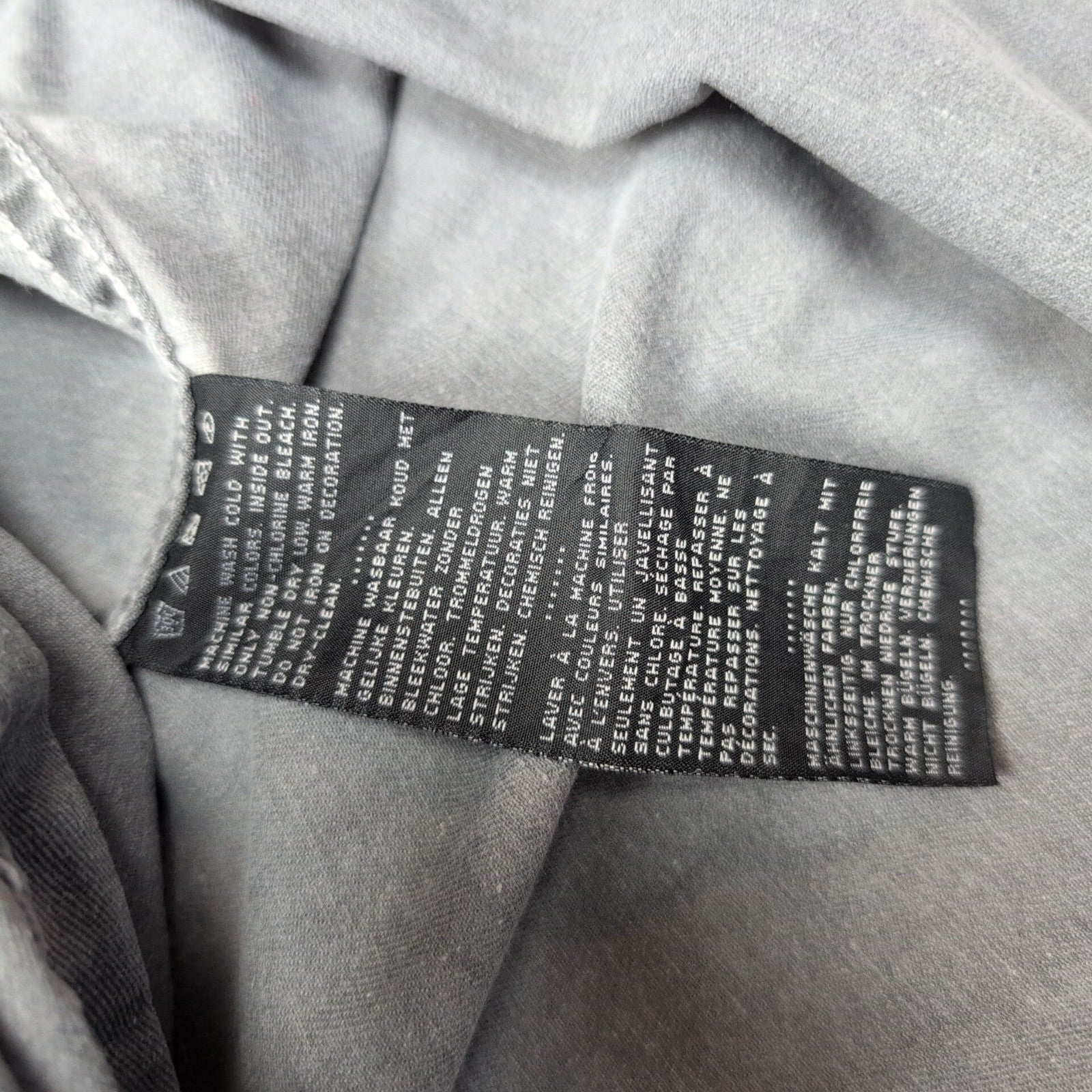 Chemise Harley Davidson M Grise Vintage Brodée Dos Manches Longues Coton