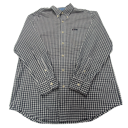 Chemise CHAPS bleu marine à carreaux taille M #179e