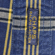 Chemise shirt Chaps Ralph Lauren L carreaux bleu jaune coton button down