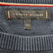 Sweat Tommy Hilfiger vintage bleu marine enfant col rond taille M