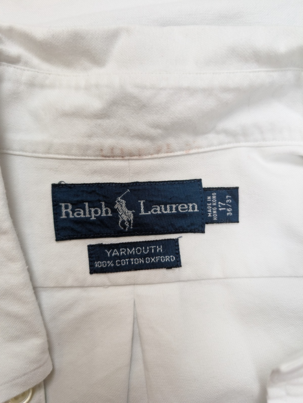 Chemise Polo Ralph Lauren Shirt Yarmouth XL XXL Oxford Blanche Logo Button Down