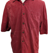 Chemise Hawaïenne Jamaica Jaxx Rouge Foncé 100% Soie - Taille L/XL