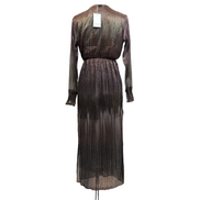 Robe SAESON S/M Longue Brillante Voile Manches Longues Neuve Étiquette