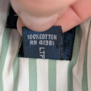 Chemise Ralph Lauren verte à rayures avec poche sans logo taille L #2503