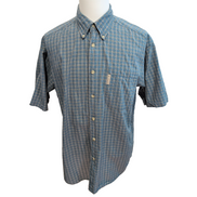 Chemise Columbia L Vert Carreaux 100% Coton manches courtes