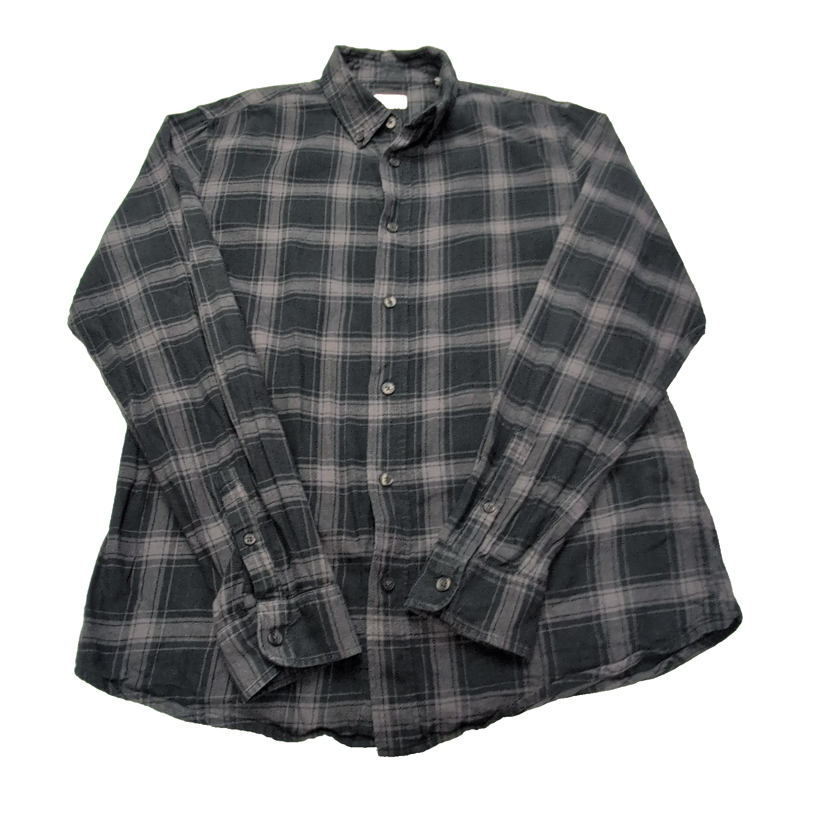 Chemise Cotton & Co en flanelle noire à carreaux taille S