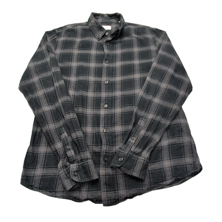 Chemise Cotton & Co en flanelle noire à carreaux taille S