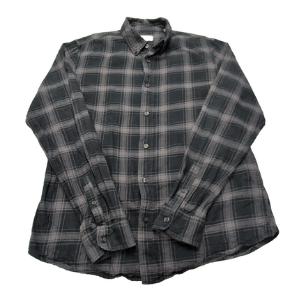 Chemise Cotton & Co en flanelle noire à carreaux taille S