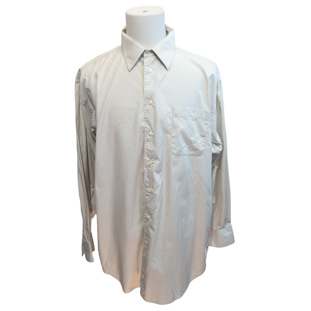 Chemise Nautica XL XXL Crème 100's Coton Hong Kong Poche Unie manches longues