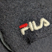 Pull Fila Vintage Femme Bleu Marine Col Zippé Toucher Cachemire - Taille 38
