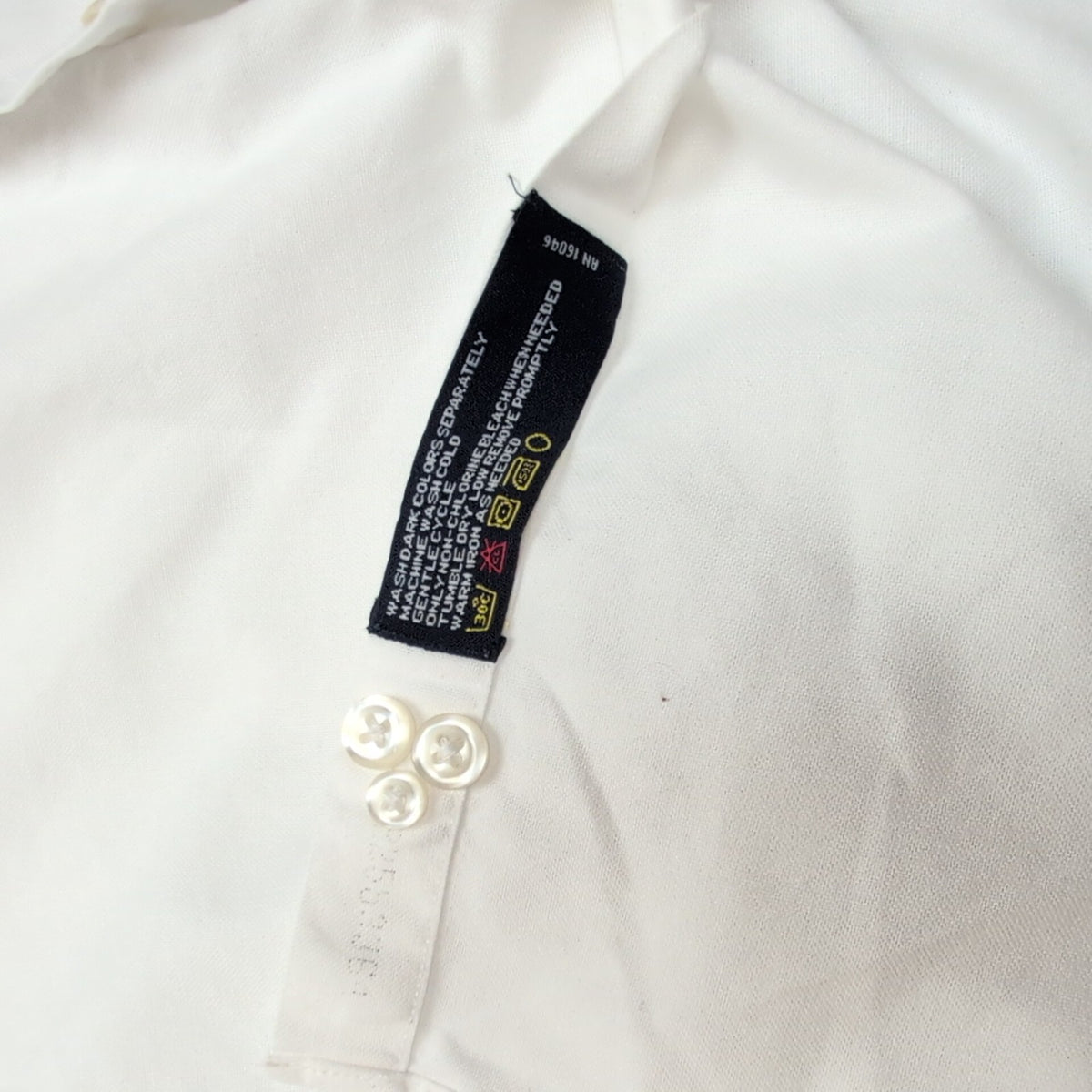 Chemise Nautica Vintage Oxford Blanc Uni M 100% Coton manches longues