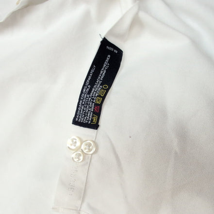 Chemise Nautica Vintage Oxford Blanc Uni M 100% Coton manches longues
