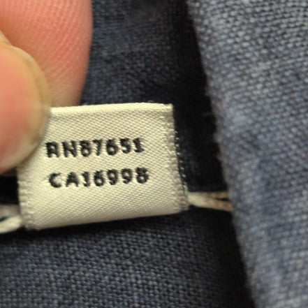 Chemise Lacoste 44 XL 100% Lin Bleu Marine Regular Fit Made in Romania