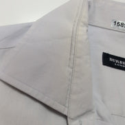 Chemise BURBERRY L Bleu Clair Logo Brodé 2 Boutons Polyester Coton manches long