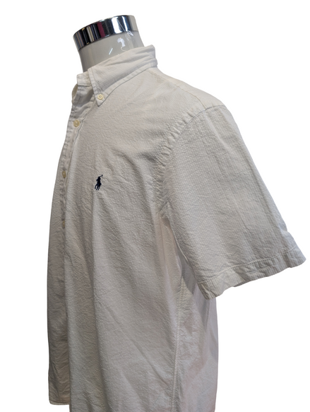 Chemise Polo Ralph Lauren Shirt L Seersucker Manches Courtes Classic Fit BD