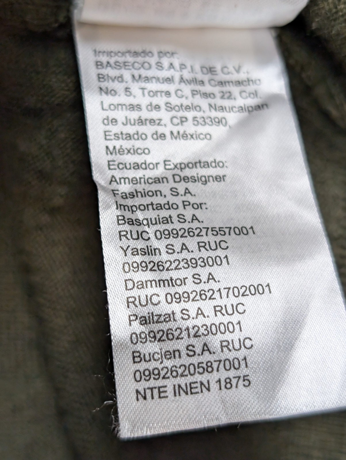 Pull CALVIN KLEIN Col V 100% Laine Mérinos Extra Fine Kaki Homme XL/XXL