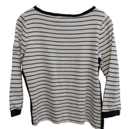 Pull femme LAUREN Ralph Lauren blanc marine rayures coton manches longues S