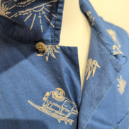 Chemise Hawaïenne Pendleton L Bleu Palmiers Voitures Coquillages Coton