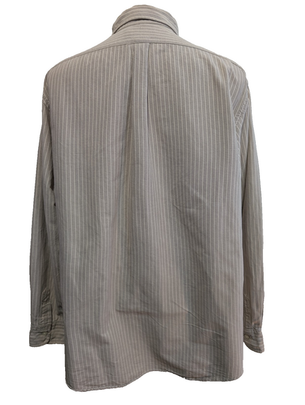 Chemise Polo Ralph Lauren Manches Longues Custom Fit Crème Rayures XXL