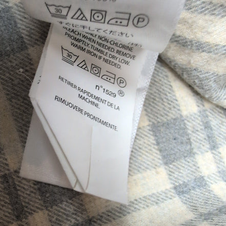 Chemise Ralph Lauren XL Taille M Classic Fit Flanelle Carreaux Gris Blanc