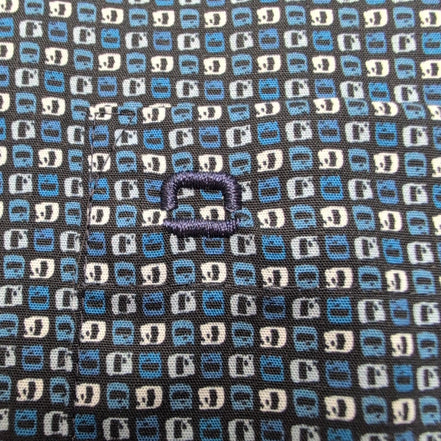 Chemise Olymp Luxor Bleu Foncé Motif Coton Manches Longues Taille XXL