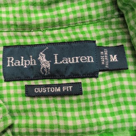 Chemise Ralph Lauren M Verte Carreaux Chaude Doublée Double Épaisseur