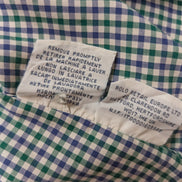 Chemise Polo Ralph Lauren Shirt L Custom Fit Carreaux Vert Bleu Button Down Logo
