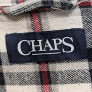 CHAPS Flanelle Rouge Noir L Logo Brodé TBE VINTAGE 100% Coton | 311S