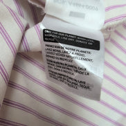 Chemise LEVI'S Homme XL Blanche à Rayures Violettes Coupe Courte