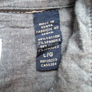 Chemise Wrangler Manche Courte Bordeaux Unie Stretch Taille L Deux Poches