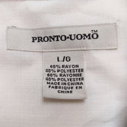 Chemise Hawaïenne Pronto Uomo XL Blanc Marron Rayonne Manches Courtes